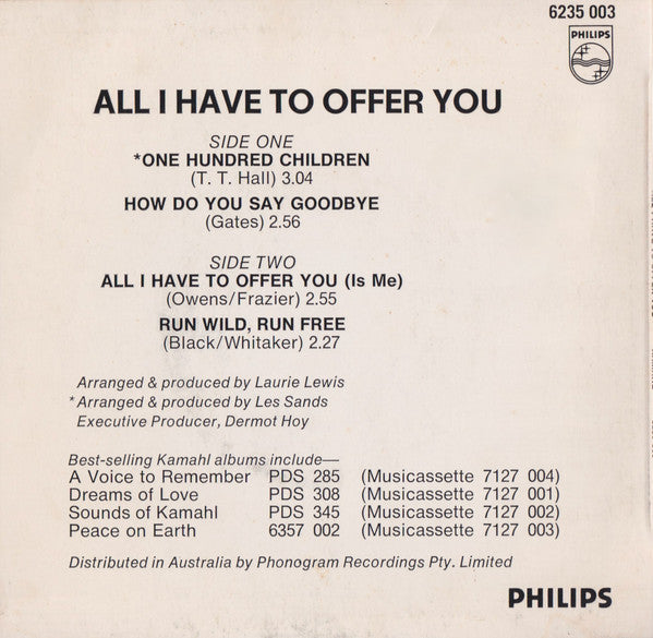 Kamahl : All I Have To Offer You (7", EP, M/Print)