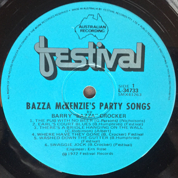 Barry Crocker : Bazza McKenzie's Party Songs (LP, Album, RE)