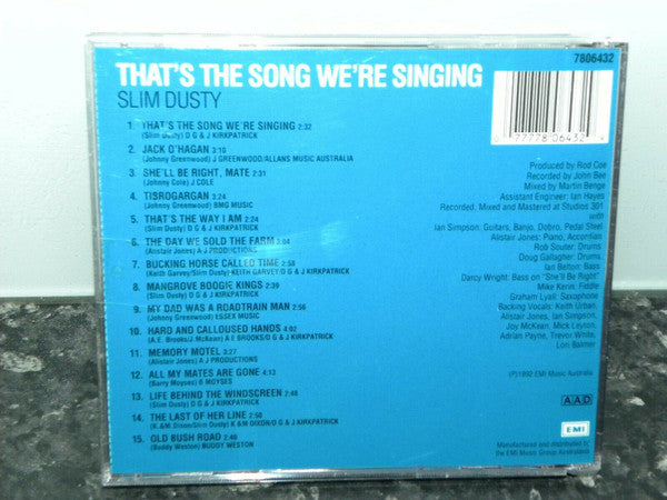 Slim Dusty : That's The Song We're Singing (CD, Album)