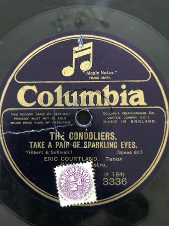 Eric Courtland / Harold Williams (3) : Take A Pair Of Sparkling Eyes / No Possible Doubt Whatever  (Shellac, 10", 80 RPM)