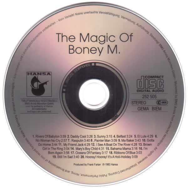 Boney M. : The Magic Of Boney M. (20 Golden Hits) (CD, Comp, RE)