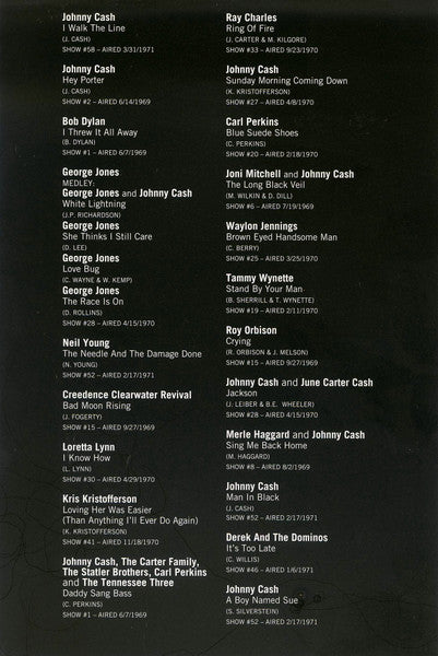 Various : The Best Of The Johnny Cash TV Show 1969-1971 (DVD-V, NTSC, Reg)