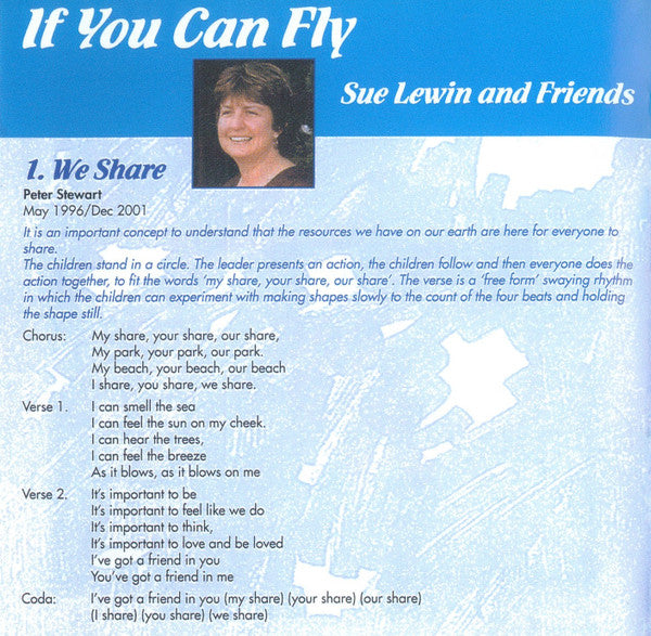 Sue Lewin And Friends : If You Can Fly (CD, Album)
