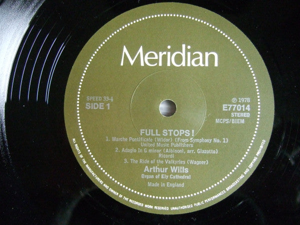 Arthur Wills : Full Stops (LP)