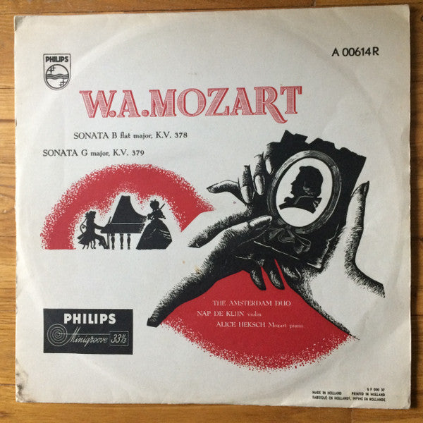The Amsterdam Duo : W.A.Mozart,Sonata B.Flat Major K.V.378,Sonata G Major K.V.379 (10")