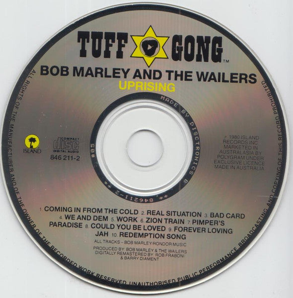Bob Marley & The Wailers : Uprising (CD, Album, RE)