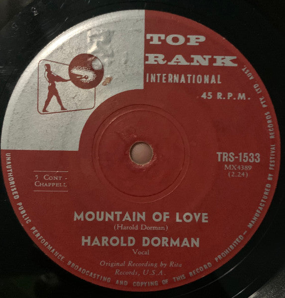 Harold Dorman : Mountain Of Love / To Be With You (7", Single)