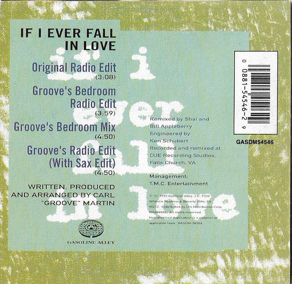 Shai (3) : If I Ever Fall In Love (CD, Single, Car)