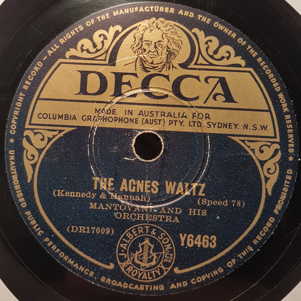 Mantovani And His Orchestra : Faith / The Agnes Waltz (Shellac, 10")