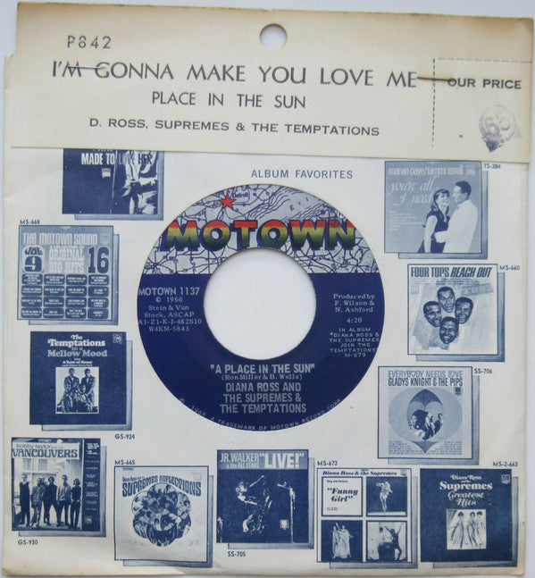 Diana Ross And The Supremes* & The Temptations : I'm Gonna Make You Love Me / A Place In The Sun (7", Single, Roc)