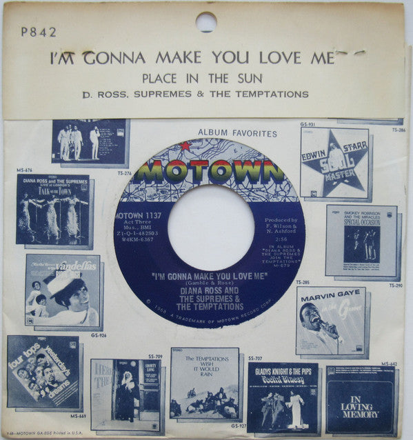 Diana Ross And The Supremes* & The Temptations : I'm Gonna Make You Love Me / A Place In The Sun (7", Single, Roc)