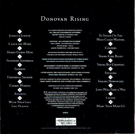 Donovan : Rising (CD, Album)
