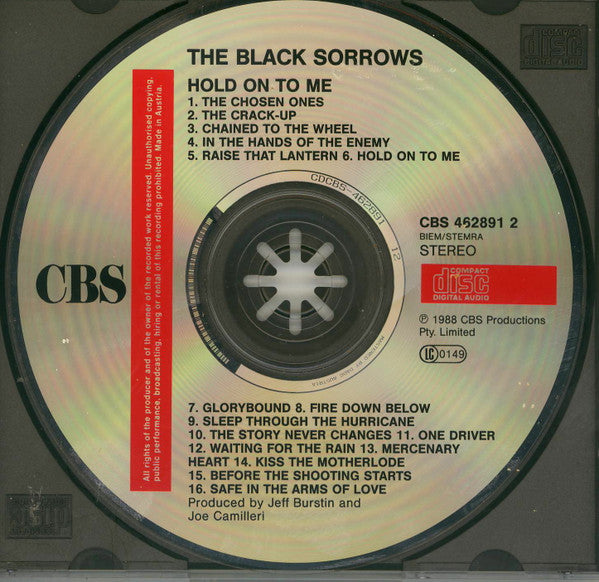 The Black Sorrows : Hold On To Me (CD, Album)