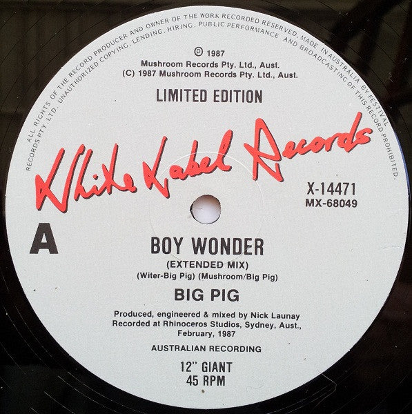 Big Pig : Boy Wonder (12", Single, Ltd)