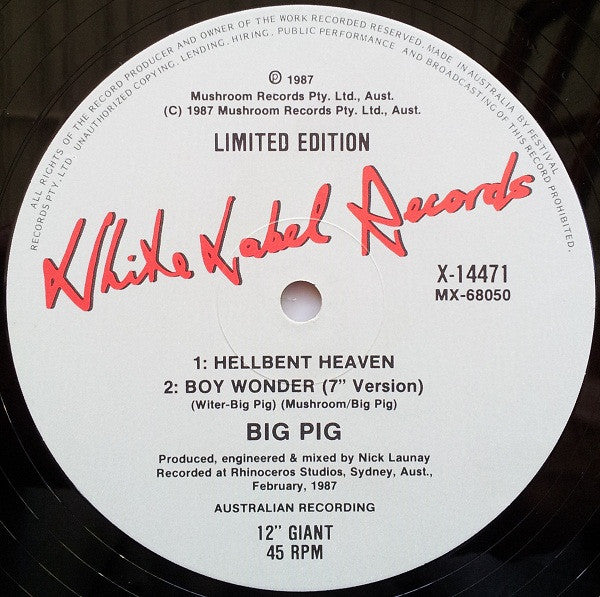 Big Pig : Boy Wonder (12", Single, Ltd)