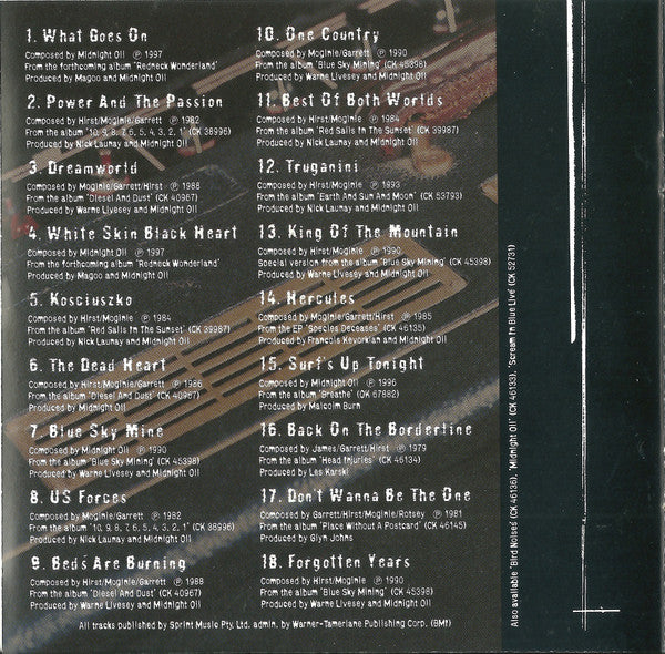 Midnight Oil : 20,000 Watt R.S.L. (CD, Comp, RM)