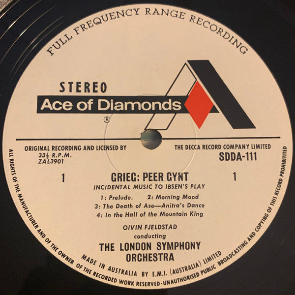 Edvard Grieg, Øivin Fjeldstad, London Symphony Orchestra : Peer Gynt Music (LP, Album)