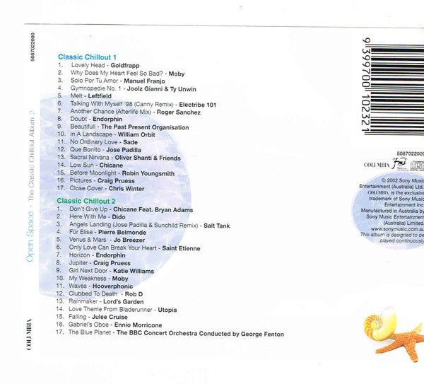 Various : Open Space (The Classic Chillout Album 2) (2xCD, Comp)
