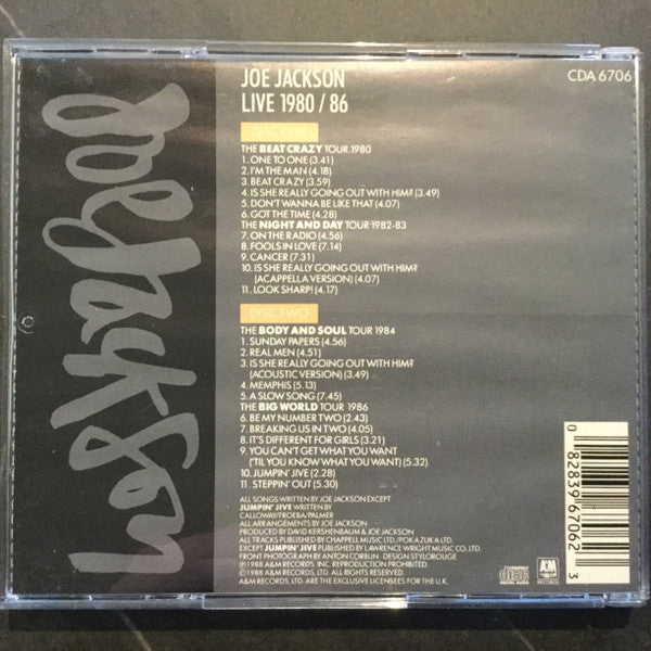 Joe Jackson : Live 1980/86 (2xCD, Album)