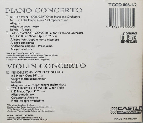 Various : Piano Concerto / Violin Concerto (2xCD, Comp)