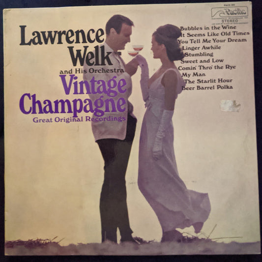 Lawrence Welk And His Orchestra : Vintage Champagne "Great Original Recordings" (LP, Mono, RM)
