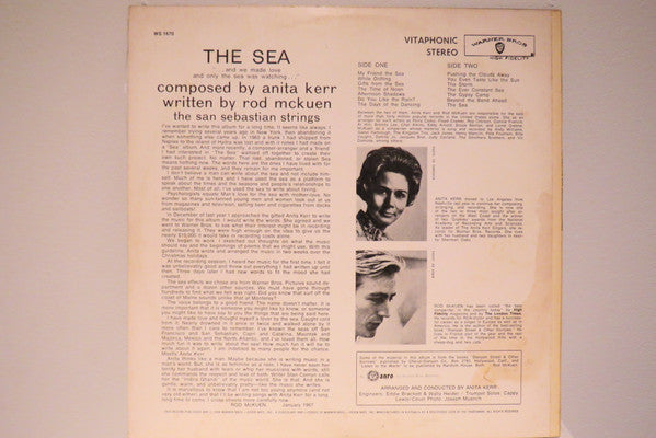 Anita Kerr, Rod McKuen / The San Sebastian Strings : The Sea (LP, Album, RP)