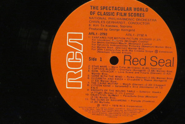 Charles Gerhardt : The Spectacular World Of Classic Film Scores: 20 Highlights From The Best-Selling RCA Series (LP, Comp)