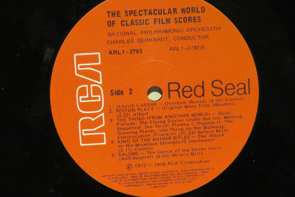 Charles Gerhardt : The Spectacular World Of Classic Film Scores: 20 Highlights From The Best-Selling RCA Series (LP, Comp)