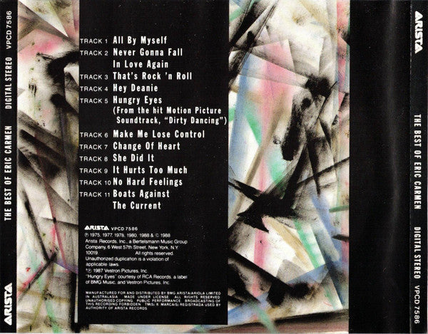 Eric Carmen : The Best Of Eric Carmen (CD, Comp, RE)