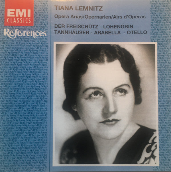 Tiana Lemnitz : Opera Arias/Opernarien/Airs D'Operas (CD, Comp, Mono)