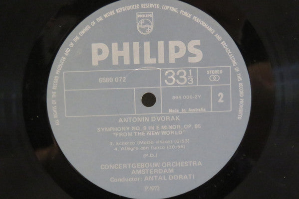 Antonín Dvořák — Concertgebouworkest - Antal Dorati : Sinfonie Nr.9 "Aus Der Neuen Welt" (LP, RE)