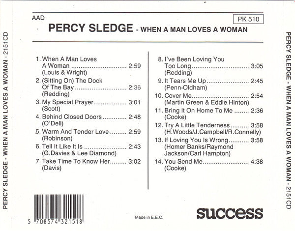 Percy Sledge : When A Man Loves A Woman (CD, Comp)
