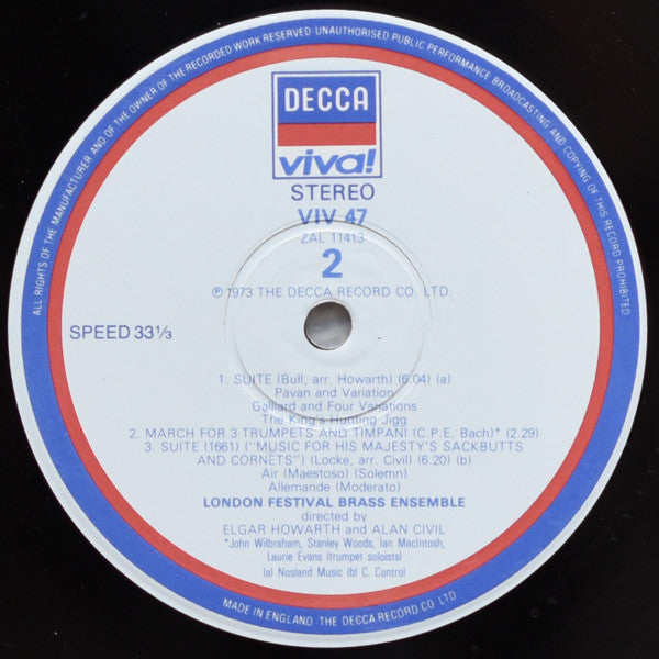 London Festival Brass Ensemble : Festive Baroque Brass (LP, RE)