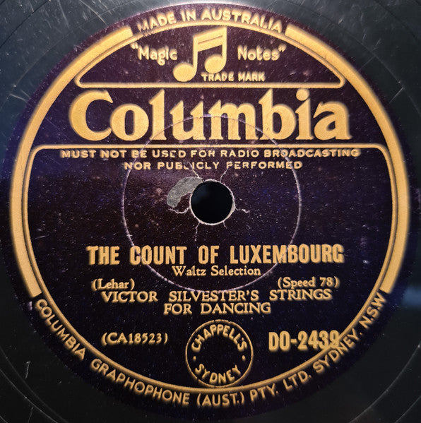 Victor Silvester's Strings For Dancing : Blue Danube / The Count Of Luxembourg (Shellac, 10")