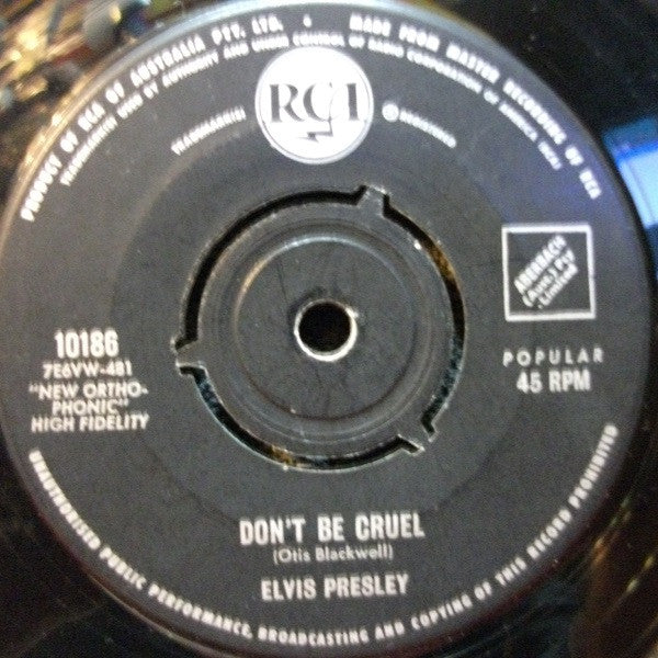 Elvis Presley : Hound Dog / Don't Be Cruel (7", Single, Mono, RE, S/Edition)
