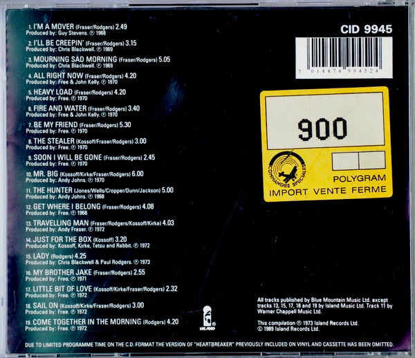 Free : The Free Story (CD, Comp, RE)