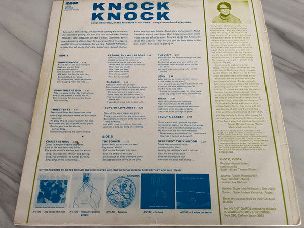 The Medical Mission Sisters And Friends : Knock, Knock (LP, Album, Mono)