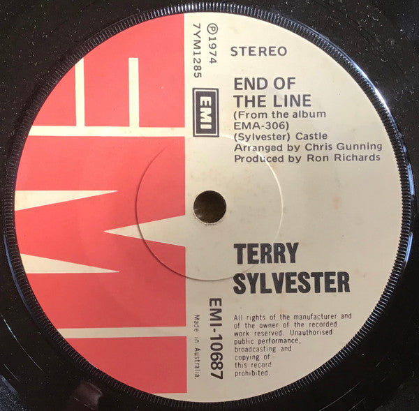 Terry Sylvester : End Of The Line (7", Single)