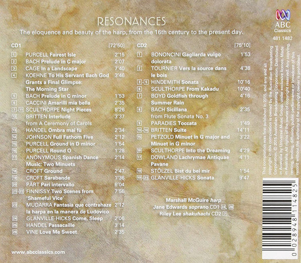 Marshall McGuire : Resonances: Music For Harp (2xCD, Comp)