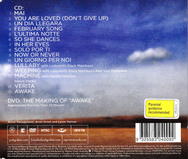 Josh Groban : Awake (CD, Album + DVD-V, NTSC)