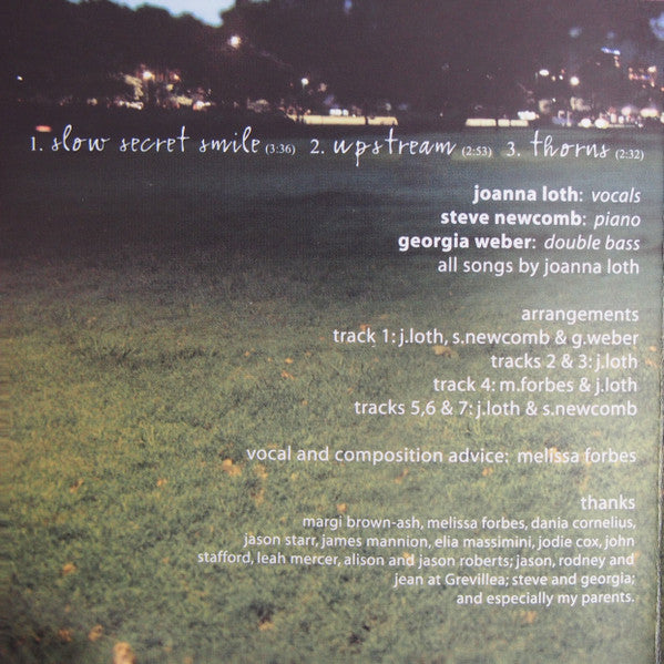 Joanna Loth : Slow, Secret Smile (CD, Album, M/Print)