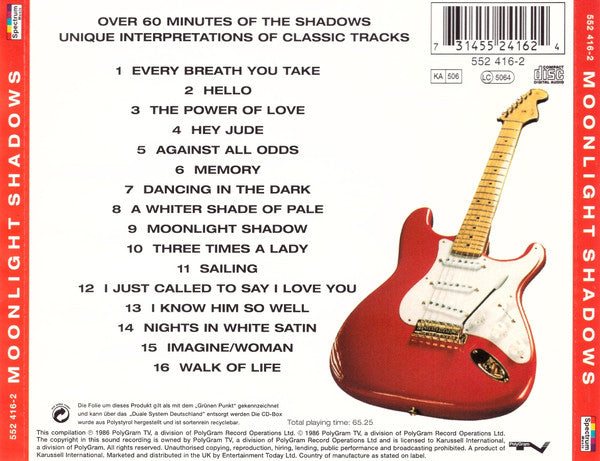 The Shadows : Moonlight Shadows (CD, Album, Comp, RE)