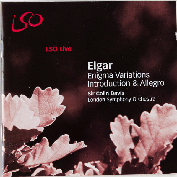 Elgar*, Sir Colin Davis, London Symphony Orchestra : Enigma Variations / Introduction & Allegro For Strings (CD, Album)