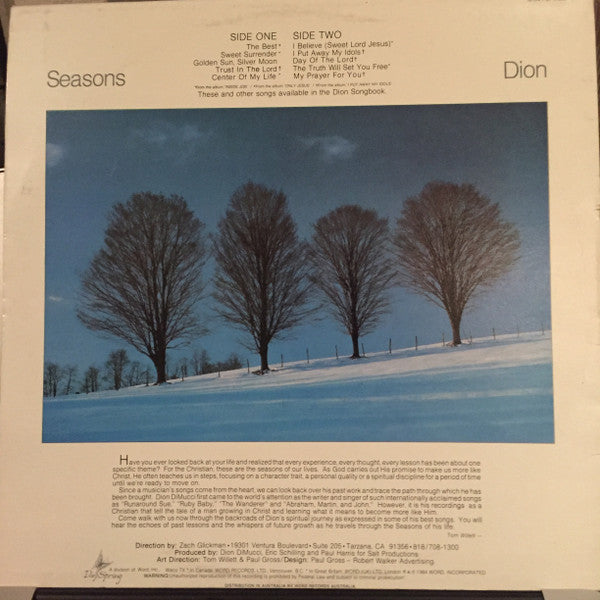 Dion (3) : Seasons (LP, Album, Comp)