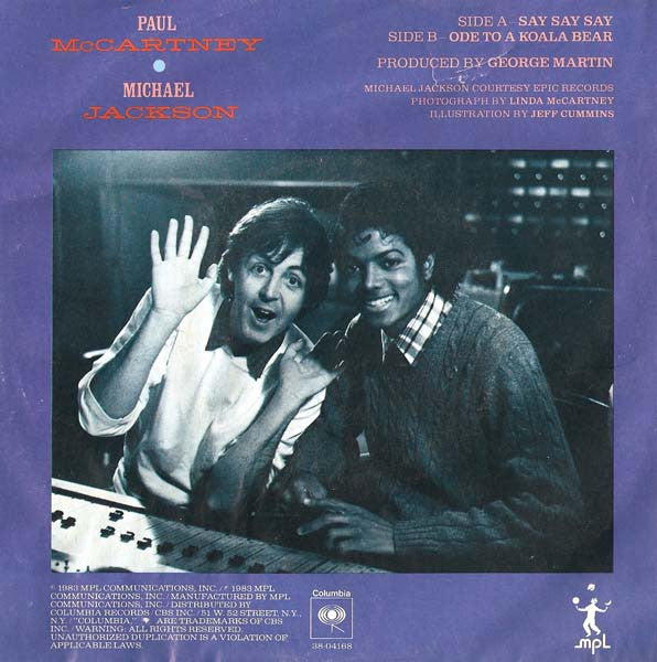 Paul McCartney And Michael Jackson : Say Say Say (7", Single, Styrene, Car)