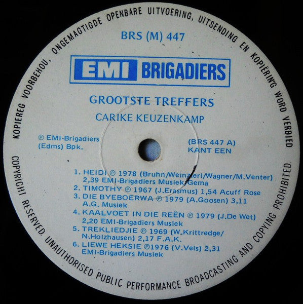 Carike Keuzenkamp : Grootste Treffers (LP, Comp)