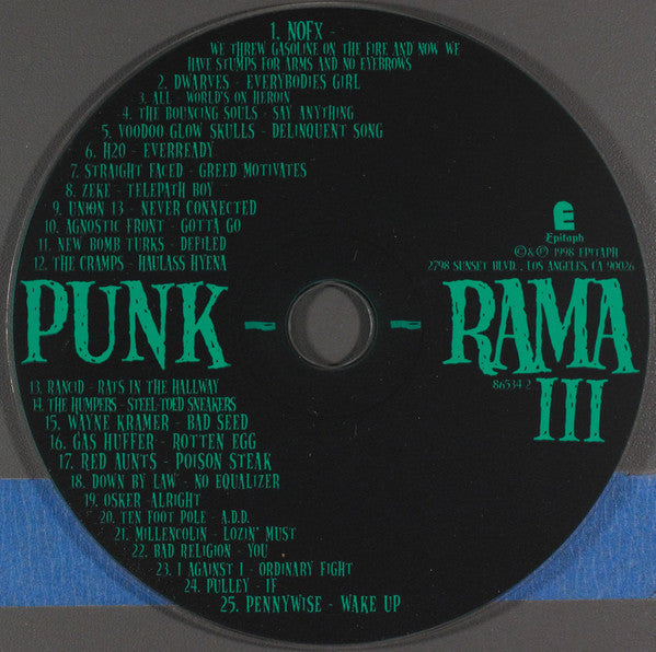 Various : Punk-O-Rama III (CD, Comp, RE)