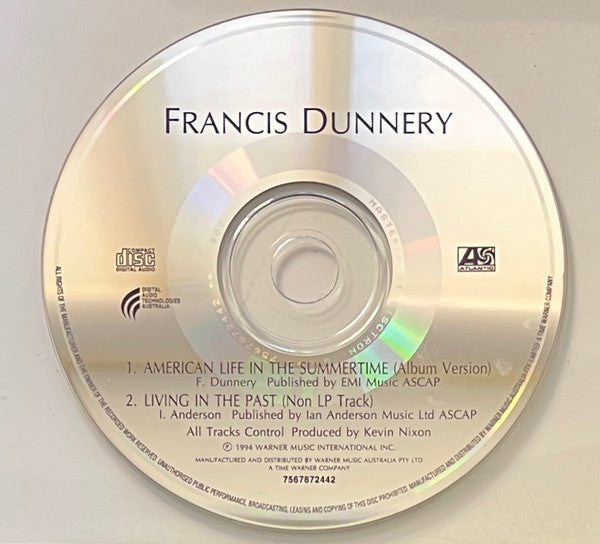 Francis Dunnery : American Life In The Summertime (CD, Single)