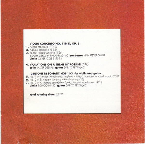 Paganini* : Instrumental Classics (CD, Comp)