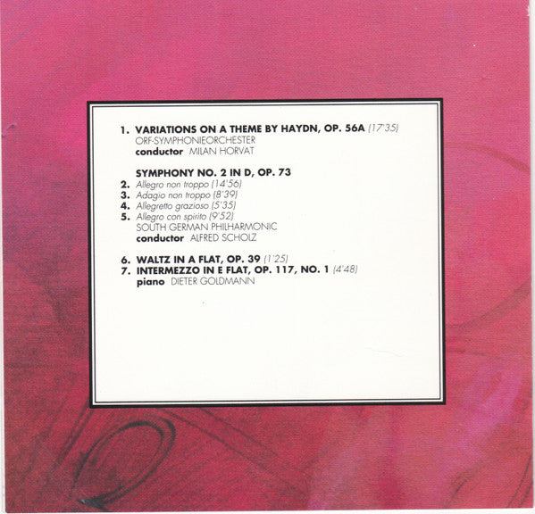 Brahms* : Symphonic Masterpieces (CD, Comp)